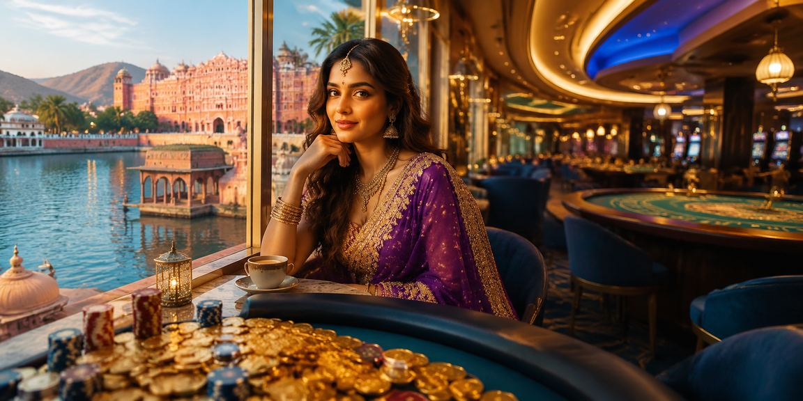 Bright casino and entertainment scene in Jaipur